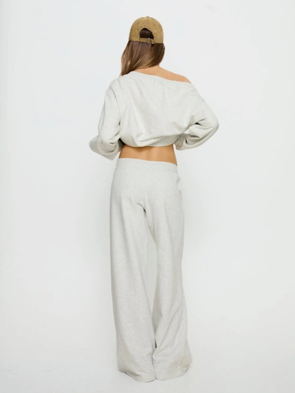Princess Polly Dodie Wide Leg Pants Grey Marle Size 8 - Picture 4 of 4